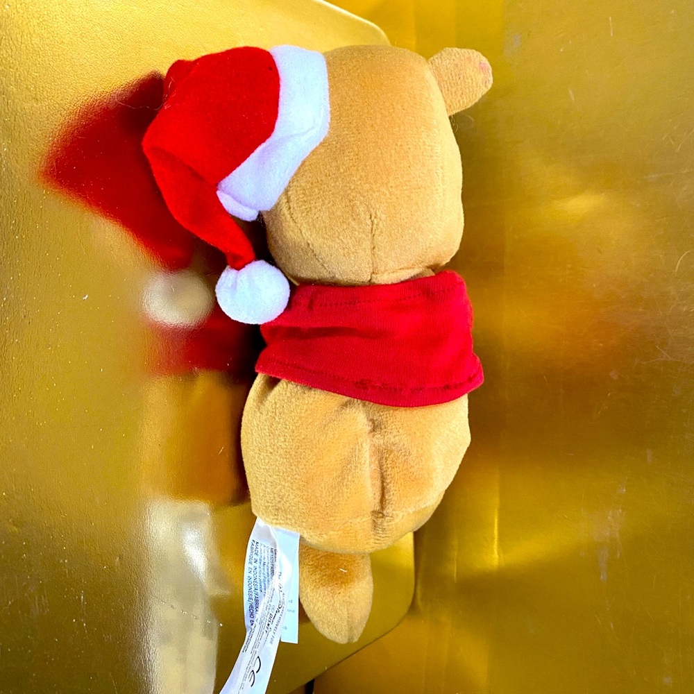 WALT DISNEY 90s SANTA WINNIE THE POOH BEAN BAG PLUSH & MINI EEYORE  SANTA PLUSH - Picture 9 of 13